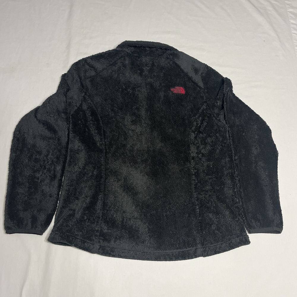 The North Face Jacket Women Large Full Zip Fuzzy Sherpa Long Sleeve Gray Hike - Picture 2 of 9